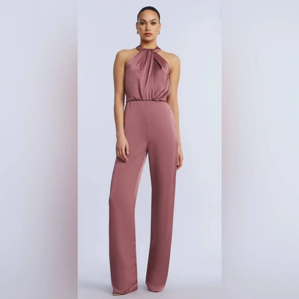 BCBGMaxAzria Dusty Rose Jumpsuit - Picture 1 of 6